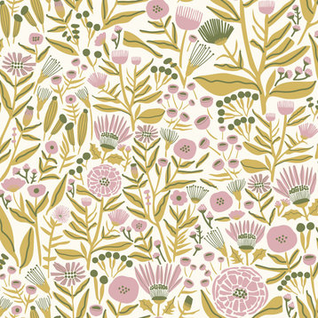 Yellow Marigold Forest Peel & Stick Wallpaper Sample