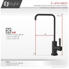 STYLISH Single Handle Stainless Steel Matte Black Drinking Water Kitchen Faucet