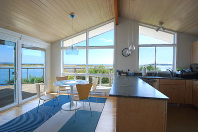 This is an example of a midcentury kitchen in Portland Maine.
