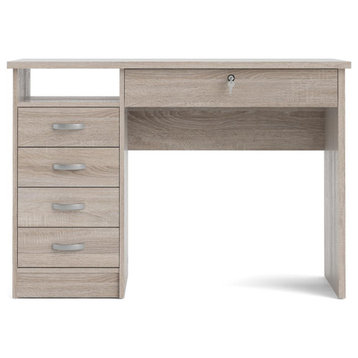 Walden Desk with 5 Drawers, Truffle