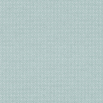 Small Traditional Repeat Wallpaper Double Roll, Teal, Sample