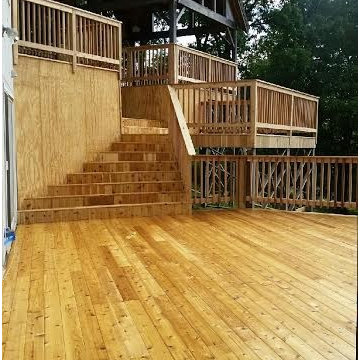 3 level cedar deck