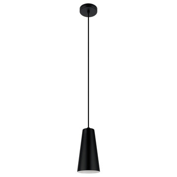 Pratella 1-Light Mini Pendant, Structured Black