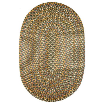 Confetti Bright and Bold 5, Carrier Braided Rug Dk. Taupe 10'x13' Oval