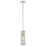 Livex Lighting - Livex Lighting 46211-91 Industro - 21.5" One Light Pendant - No. of Rods: 3  Canopy IncludedIndustro 21.5" One L Brushed Nickel BrushUL: Suitable for damp locations Energy Star Qualified: n/a ADA Certified: n/a  *Number of Lights: Lamp: 1-*Wattage:60w Medium Base bulb(s) *Bulb Included:No *Bulb Type:Medium Base *Finish Type:Brushed Nickel