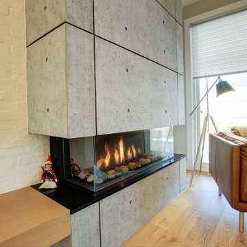UrbanConcrete - Faux Concrete Fireplace Surround - Industrial Grey