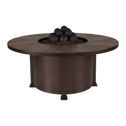 54" Rd. Chat Height Santorini Iron Fire Pit - Fire Pits