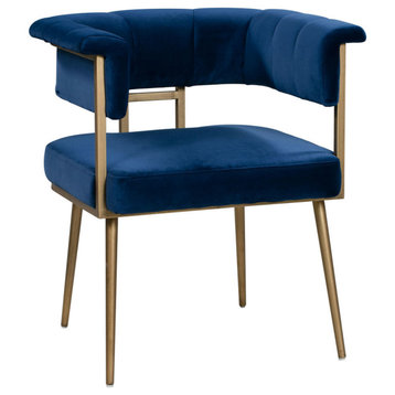 TOV Furniture Astrid Navy Velvet Chair