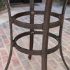 GDF Studio Calandra Outdoor 37" Bronze Cast Aluminum Round Bar Table