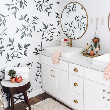 Black Leaves Bathroom