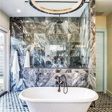 Revamped Marble-Walled Bathroom Remodel in San Jose, CA - Simply Elegant!!