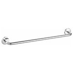 Isenberg - Isenberg  Brass Towel Bar, 18", Round, Brushed Nickel - **Please refer to Detail Product Dimensions sheet for product dimensions**