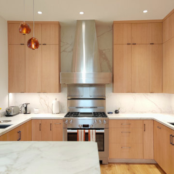 Fresh Clean Custom Kitchen Stove and Hood