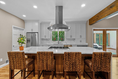 Kitchen Remodel with Waterfall Island