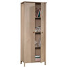 Pemberly Row Engineered Wood Storage Cabinet in Natural Maple Finish