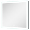 Vanity LED Lighted Backlit Wall Mounted Bathroom Mirror, 36x36", 2 Buttons