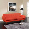 Engage Upholstered Fabric Sofa, Atomic Red