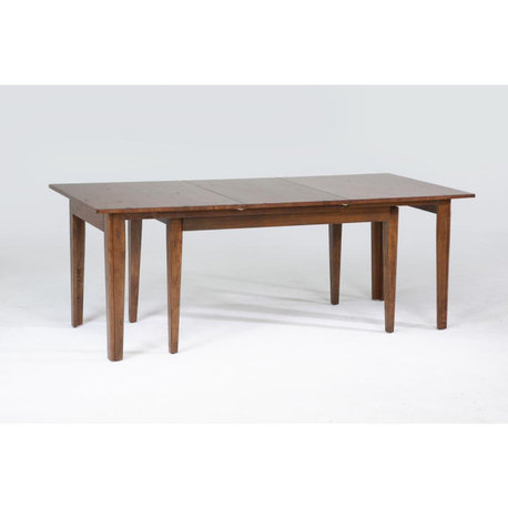 Toluca 132 Rectangular Leg Table, with (3) 24 Self-Storing Leaves