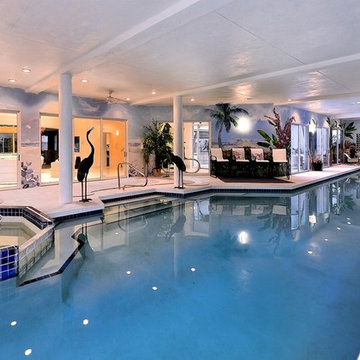 Casey Key Indoor 78 foot lap pool and spa