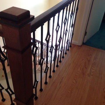 Stair Case with Wrought Iron Banisters - Salem, MA