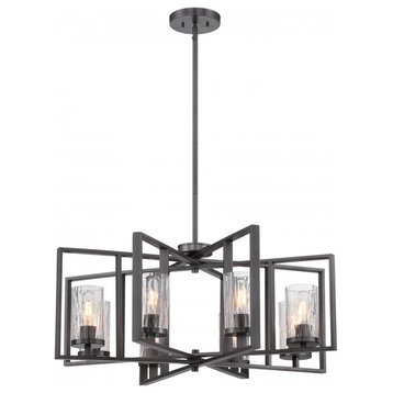Elements 8 Light Chandelier with Charcoal Finish