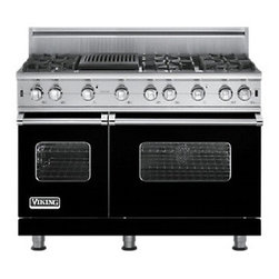 Viking 48" Pro-style Gas Range, Black Liquid Propane | VGCC5486QBKLP - Gas Ranges And Electric Ranges