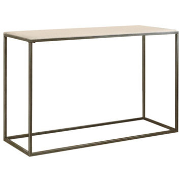 Hammary Modern Basics Sofa Table With Textured Bronze Base