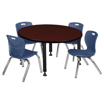 Round Height Adjustable Classroom Table