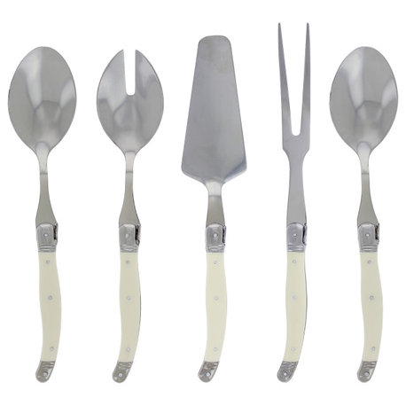 5-Piece Laguiole Hostess Set, Faux Ivory by French Home