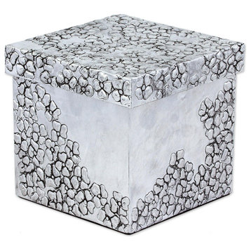 Novica Handmade Blossom Cascade Aluminum Repousse Decorative Box