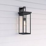 Millennium Lighting - Barkeley Collection 1-Light 22" Tall Outdoor Fixture, Powder Coat Black - An elegant lighting solution for any outdoor space or entryway, The Barkeley Collection infuses classic design with clean, contemporary lines. Available as either graceful wall mounted sconces or exquisite pendant lighting and finished in powder coated black or powder coated bronze, the overall effect creates instant curb appeal for the exterior of any home.