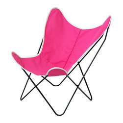 Large Sling Chair - Pink - Outdoor Lounge Chairs