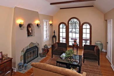 Elegant living room photo in Denver