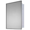 Deluxe Series Medicine Cabinet, 18"x24", Stainless Steel Frame, Recessed