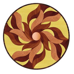 Oshkosh Designs - Fire Wood Medallion - Floor Medallions And Inlays