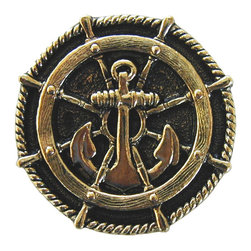 Inviting Home Inc. - Ship's Wheel Knobs, Bright Brass - Cabinet And Drawer Knobs