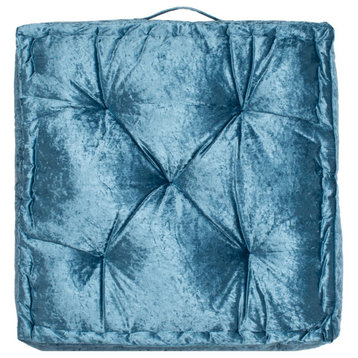 Safavieh Belia Floor Pillow Dark Turquoise 19" X 19"