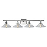 Innovations Lighting - Orwell 4-Light LED Bath Fixture, Brushed Satin Nickel - A truly dynamic fixture, the Ballston fits seamlessly amidst most decor styles. Its sleek design and vast offering of finishes and shade options makes the Ballston an easy choice for all homes.