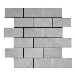 Carrara Marble Italian White Bianco Carrera 2x4 Mosaic Tile Polished - Home Accessories & Decor