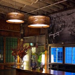 Drum24 Scraplight Natural Pendant Light - Chandeliers