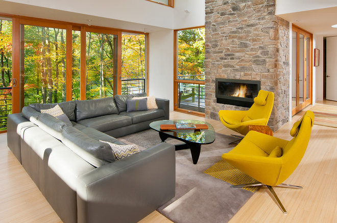Contemporary Living Room by Gosnell Builders