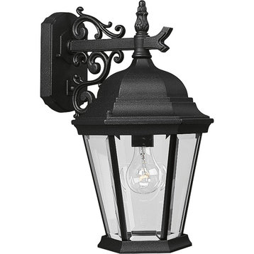 1-Light Wall Lantern, Textured Black