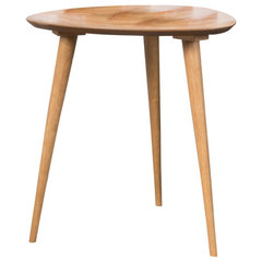 Haussmann Wood Stump Stool or Stand 11-14 in Dia x 18 in H Walnut Oil