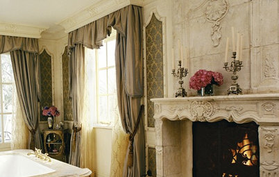 8 Luxury-Loving Master Bathroom Fireplaces