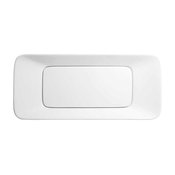 31" Level Rectangular Ceramic Vessel Above Counter Sink, White