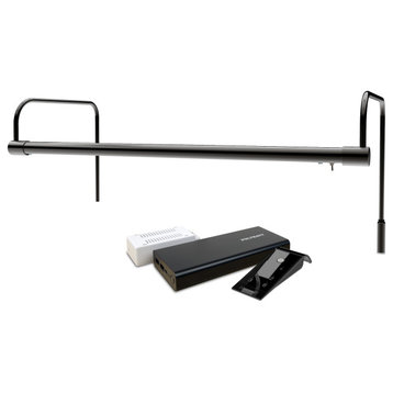 21" Tru-Slim Picture Light, Black With Rechargeable Battery