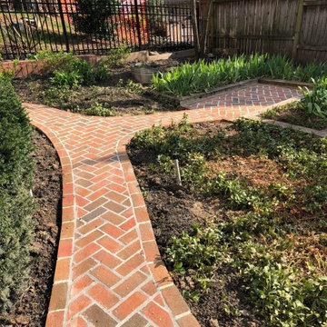 Brick Paver Driveway, Steps, Patio, Herb Garden, and Walkway in Bethesda MD