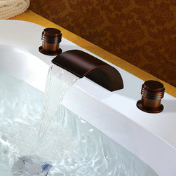 Antique Style Oil Rubbed Bronze Waterfall Bathroom Sink Faucet T6012OR - Bathroom Sink Faucets