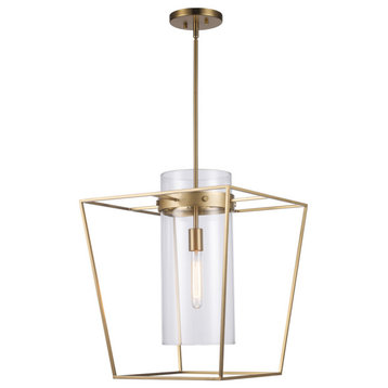 One Light Pendant in Antique Gold