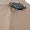 GDF Studio Sonoma Outdoor Canopy Umbrella With Solar Light Stip, Sand